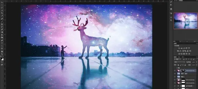 ps合成奇幻星空(15)