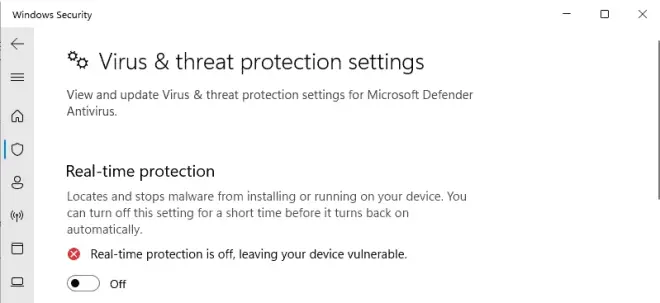 禁用Microsoft Defender防病毒軟件