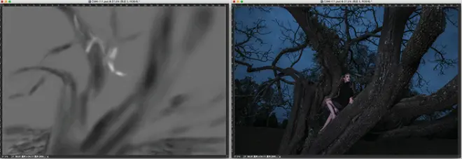 ps把白天人像制作夜景效果(10)