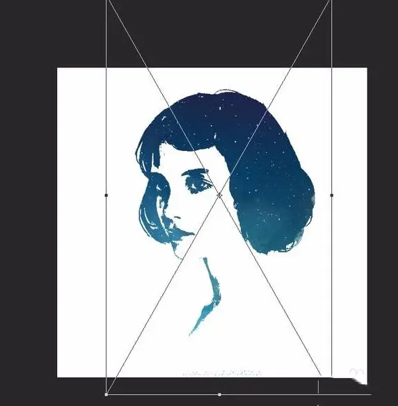 Adobe Photoshop設(shè)計(jì)出星空頭像的方法步驟截圖