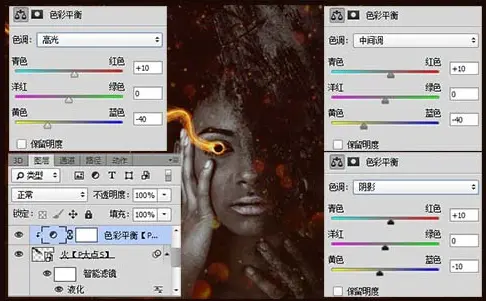 創(chuàng)意合成:用PS合成超現實火焰眼球少女,PS教程,PS家園網
