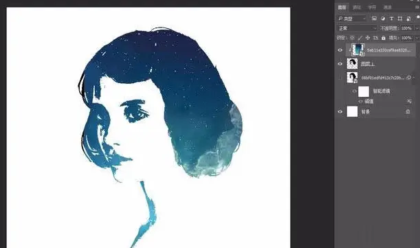 Adobe Photoshop設(shè)計(jì)出星空頭像的方法步驟截圖